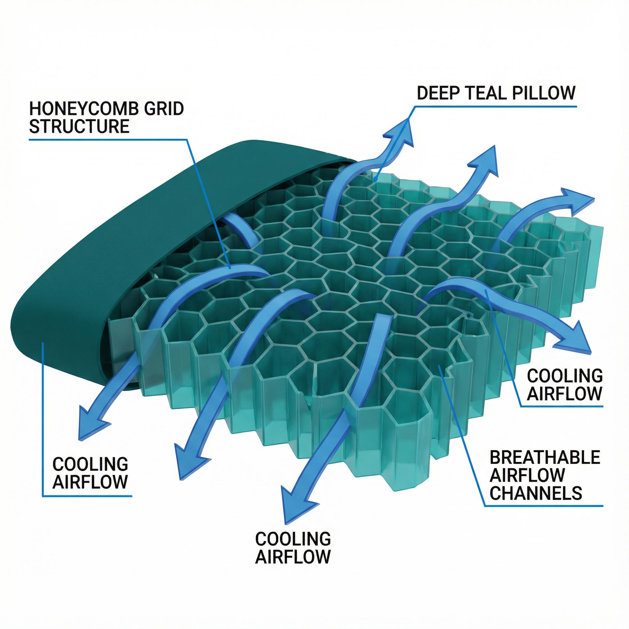 The Onyx AeroMatrix airflow system diagram showing continuous air circulation